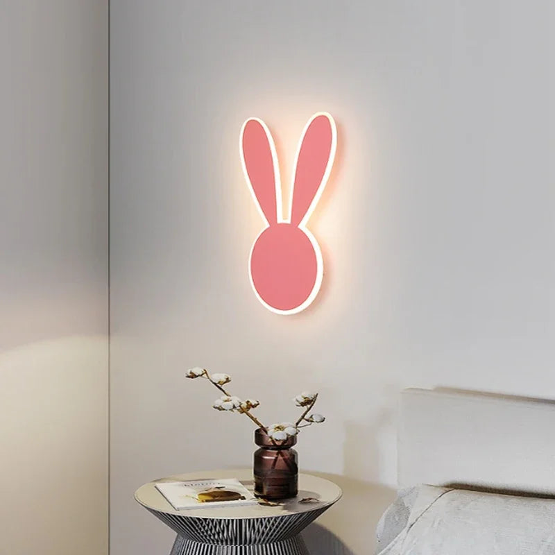PinkRabbit - Playful LED Wall Lamp for Children's Room