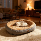 Oval Plush Bed for Dogs & Cats