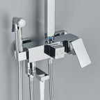 RainFlow Luxe Rain Shower Set – adjustable brass shower fixture with 4 functions