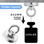 Premium Neodymium Fishing Magnet with Eyebolt for Magnetic Salvaging