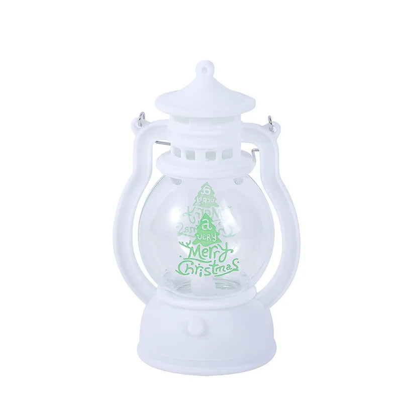 Mini Christmas lamp with LED lighting - Portable decorative lantern for festive decoration, winter & Christmas season