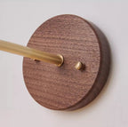 WalnutEdge – Modern Wall Lamp in Walnut and Brass