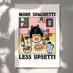 More Spaghetti Less Regretti Wall Art
