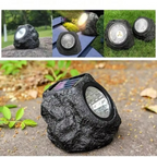Solar-Powered LED Stone Spotlight for Outdoor Landscaping