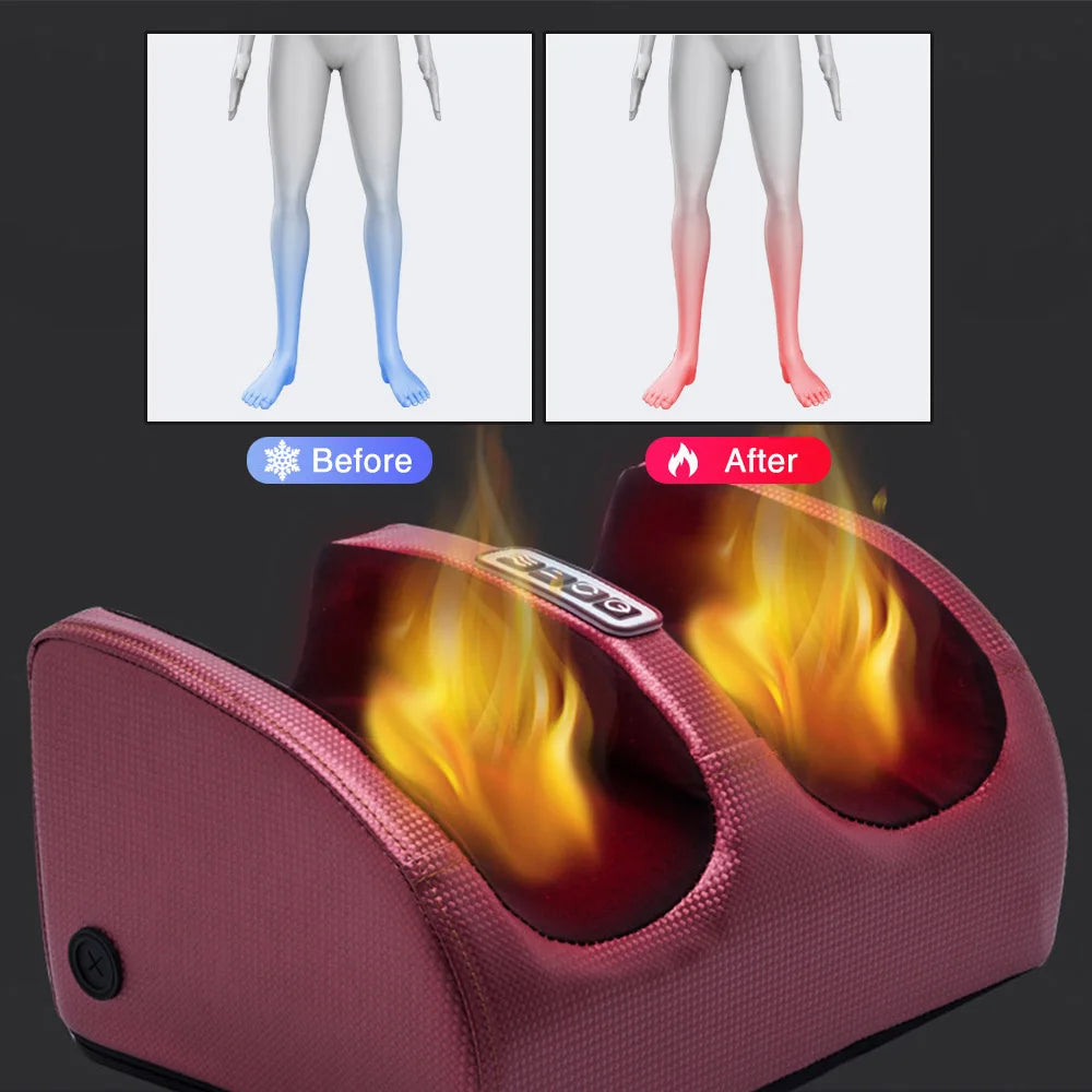 Shiatsu Heat Foot Massager with Electric Deep Relaxation