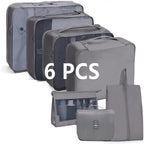 TRAVORO Packing Cube Set | 6-piece | Waterproof & Extra Volume | Suitcase Organizer for Men
