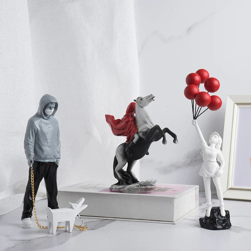 Banksy inspired sculpture collection