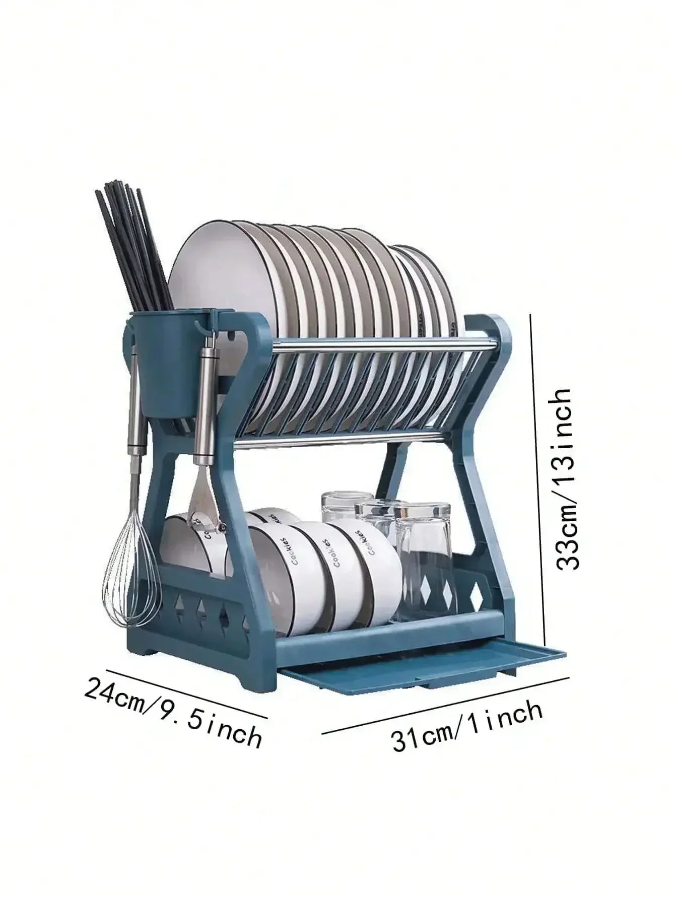 Foldable dish organizer – Practical draining rack for dishes, space-saving and easy to clean, perfect for modern kitchens and small spaces