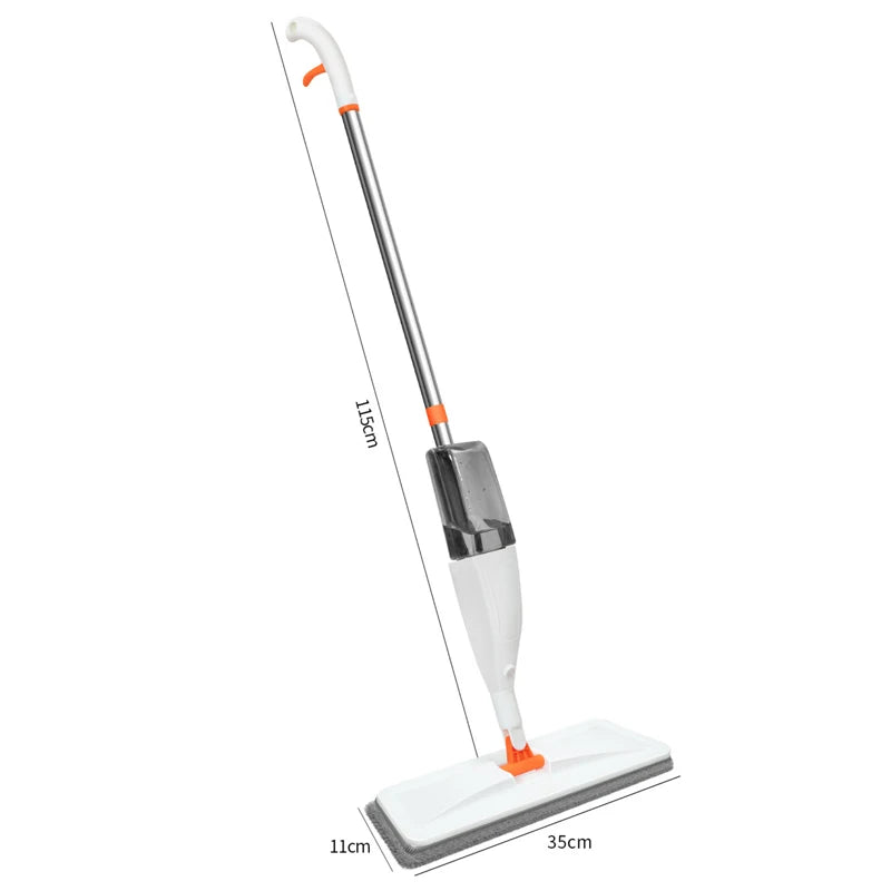 Sprayvia Spray Mop with Microfiber Head | 360° Swivel Joint | Flat Mop System | Reusable & Eco-Friendly