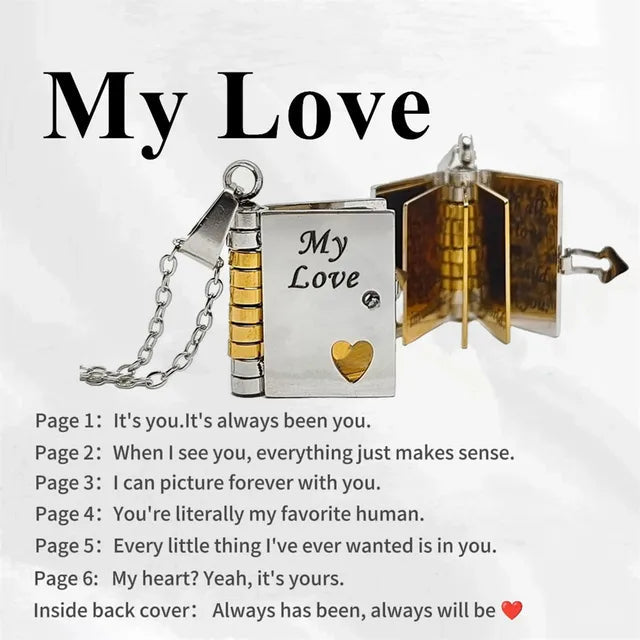 Memory Bookhanger Necklace – Symbolic Jewelry with Loving Message