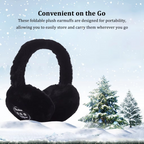 Wireless Plush Earphones with Bluetooth 5.2 and Warm Fur Design