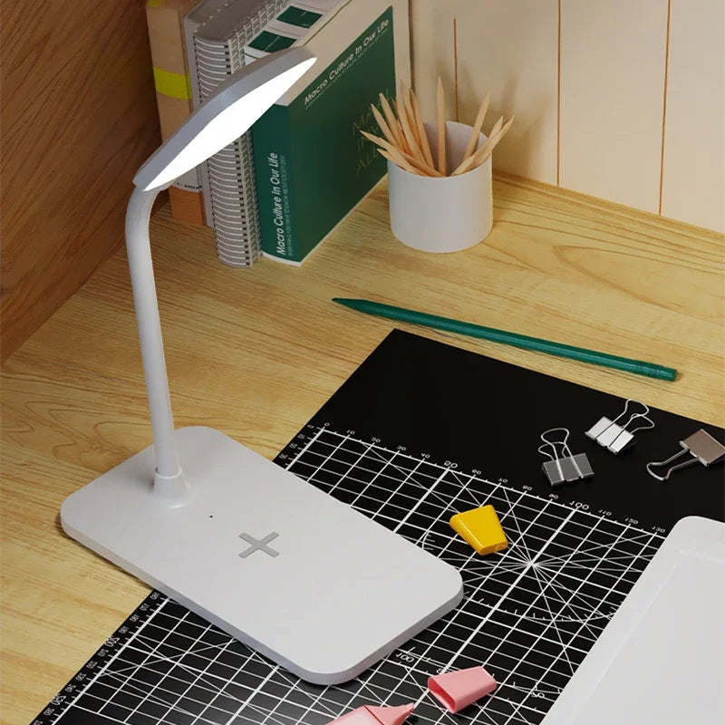 Velura LightDock LED Desk Lamp | With Wireless Charger & USB Port | Touch Dimming & Eye-Friendly | Modern