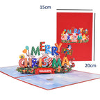3D Pop-Up Cheerful Christmas Gift Cards