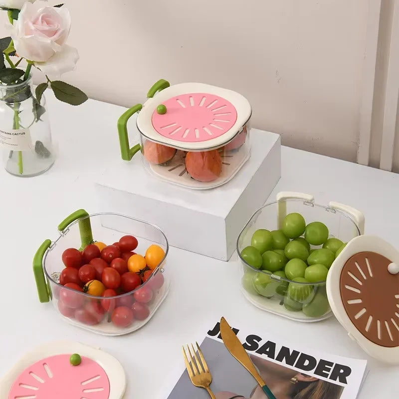 Dust-Proof Fruit Drainer Basket