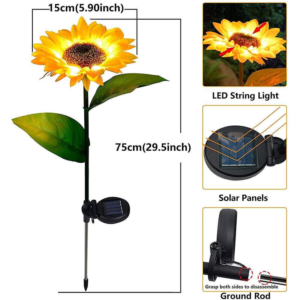 Solar-Sunflowers: Waterproof Garden Joy