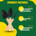 Planturio Mini Garden Tool Set 3-piece | Spade, Shovel & Rake | Wooden Handle & Metal Head | For Bonsai & Houseplants