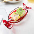 Candy-shaped Glass Snack Plate