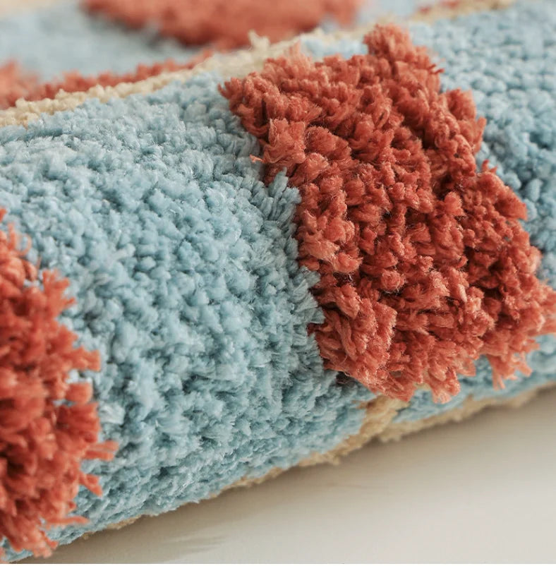 Abstract Grid Tufted Bath Mat