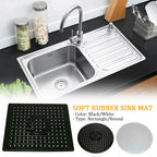 Rubberin Non-slip Sink Mat Made of Rubber | Heat-resistant Draining Mat & Base | Soft Silicone Mat for Kitchen & Bathroom | Rectangular or Round