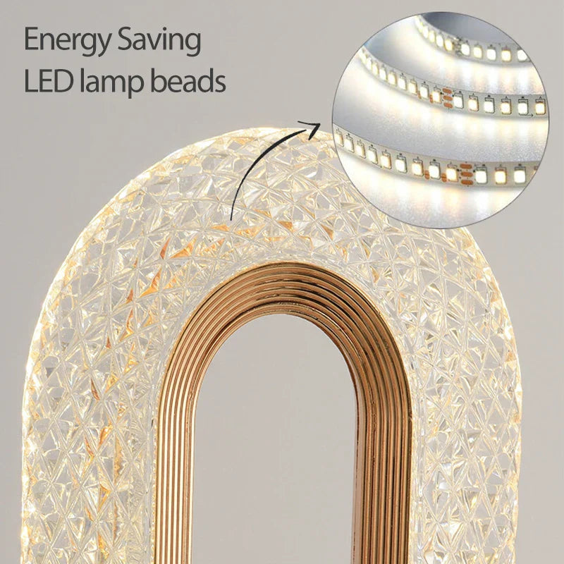 Crystal LED Table Lamp with 800 mAh Rechargeable Battery, Touch and Remote Controls