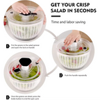 6.3 QT One-Handed Salad Spinner with Easy Press Drying System