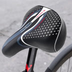 Extra Wide Comfort Bike Saddles with Shock Absorption - PU Leather Cushion for Long Distance Cycling