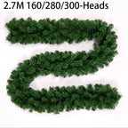 EverPine Christmas Garland | 2.7 m Artificial Fir Garland | Dense PVC Fir Branches | Christmas Decoration for Staircase, Fireplace & Windows