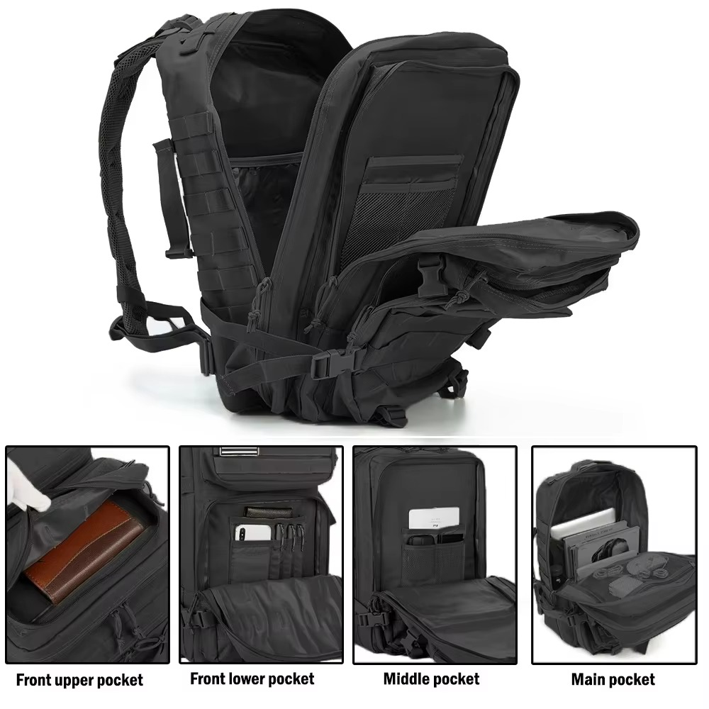 Tactical Outdoor Backpack for Men 1014 oz or 1691 oz – Hunting, Hiking and Travel Gear Bag