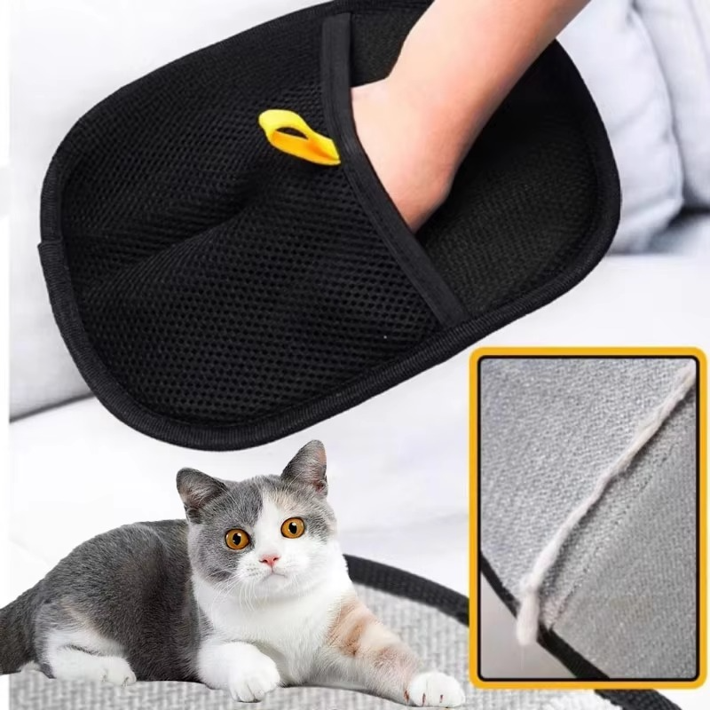 Pet Hair Removal Gloves for Dogs and Cats, Electrostatic Fur Remover for Carpets, Sofas, and Upholstery