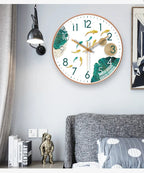 Modern wall clock elegance in the bedroom