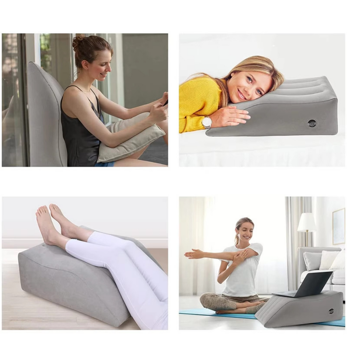Inflatable Foot & Back Elevating Travel Pillow