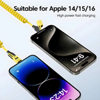 Multi-Device 65W Fast Charging USB-C Cable for iPhone, Xiaomi, Samsung
