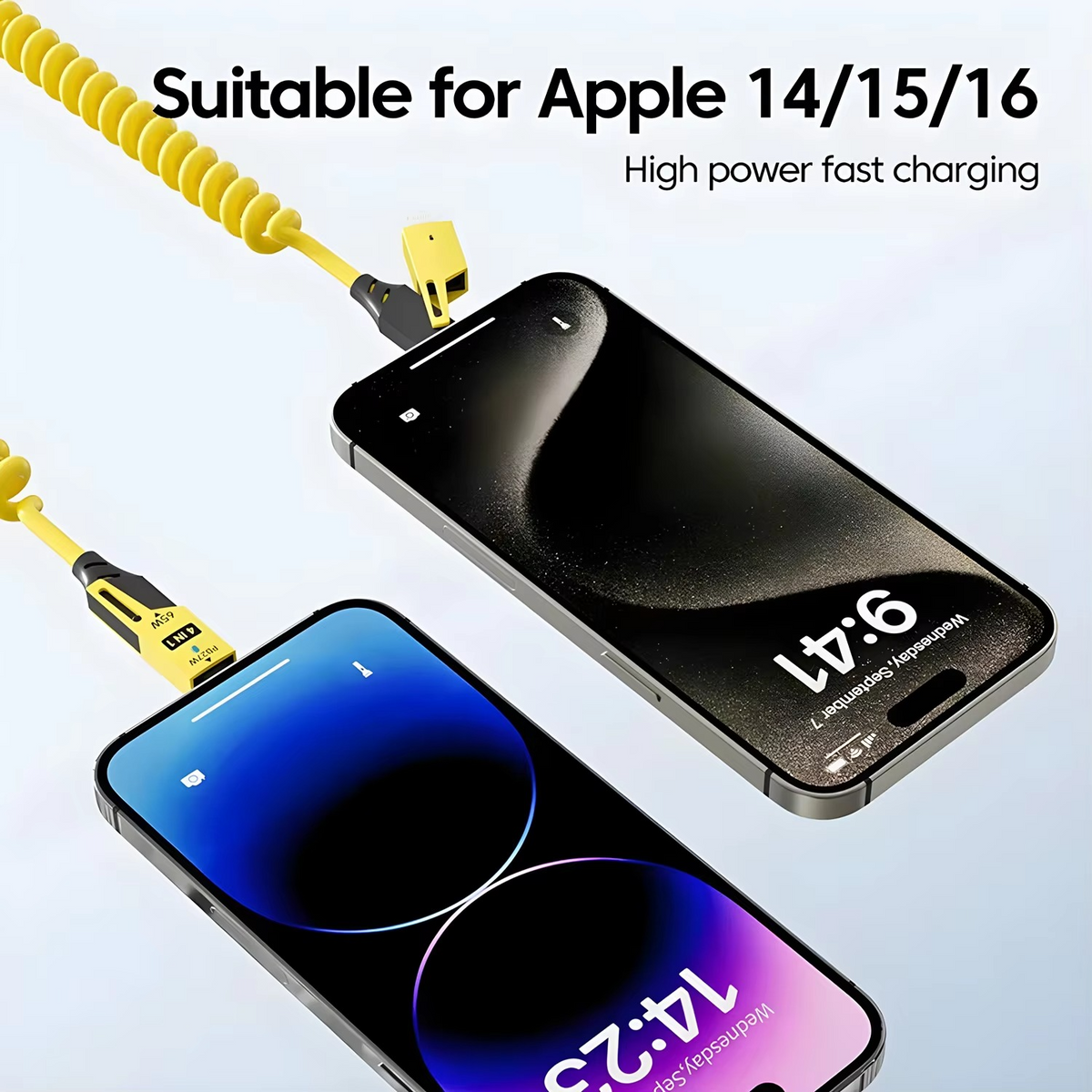 Multi-Device 65W Fast Charging USB-C Cable for iPhone, Xiaomi, Samsung