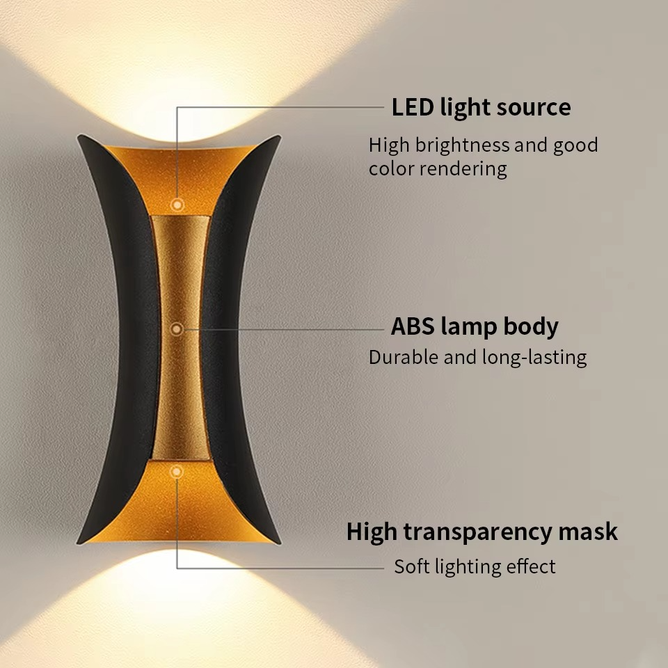 Modern Dual-Tone LED Wall Lamp – Waterproof & Minimalist for Indoors & Outdoors