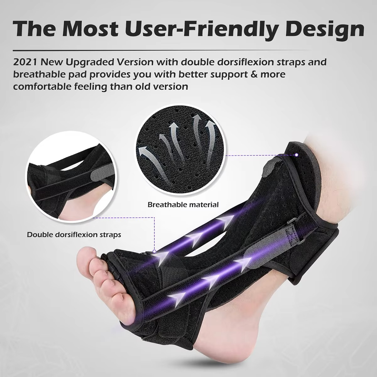 Adjustable Plantar Fasciitis and Achilles Tendonitis Night Splint
