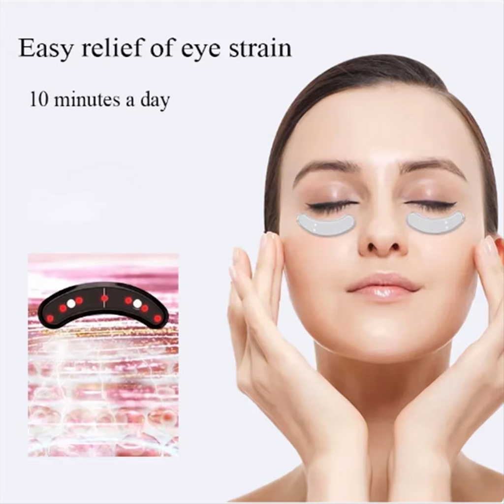 Mini Eye Massager with EMS Microcurrent and Gentle Heat Therapy for Dark Circles and Wrinkle Care