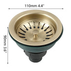 AquaGuard Stainless Steel Sink Strainer with Odor Filter – Pop-Up Stopper & Anti-Blocking Basket