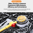 Rotating, water-powered brush