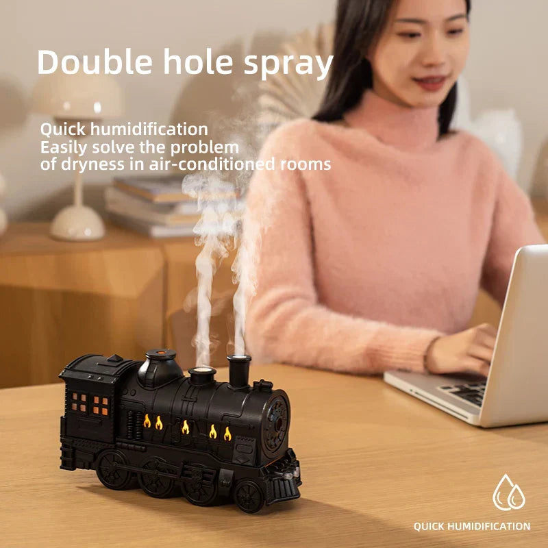Mini Train Aromatherapy Essential Oil Diffuser Lamp Decor