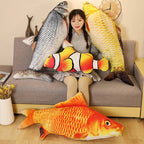 Giant Fish-Shaped Plush Pillow