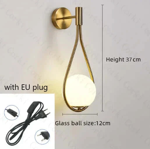 Drop Luxury Glass Balls Wall Lamp
