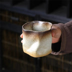 Irregular twisted shape cup 9.47 ounces/280 ml ceramic coffee tea cup without handle polychromatic creative ceramic mugs coffee mugs retro