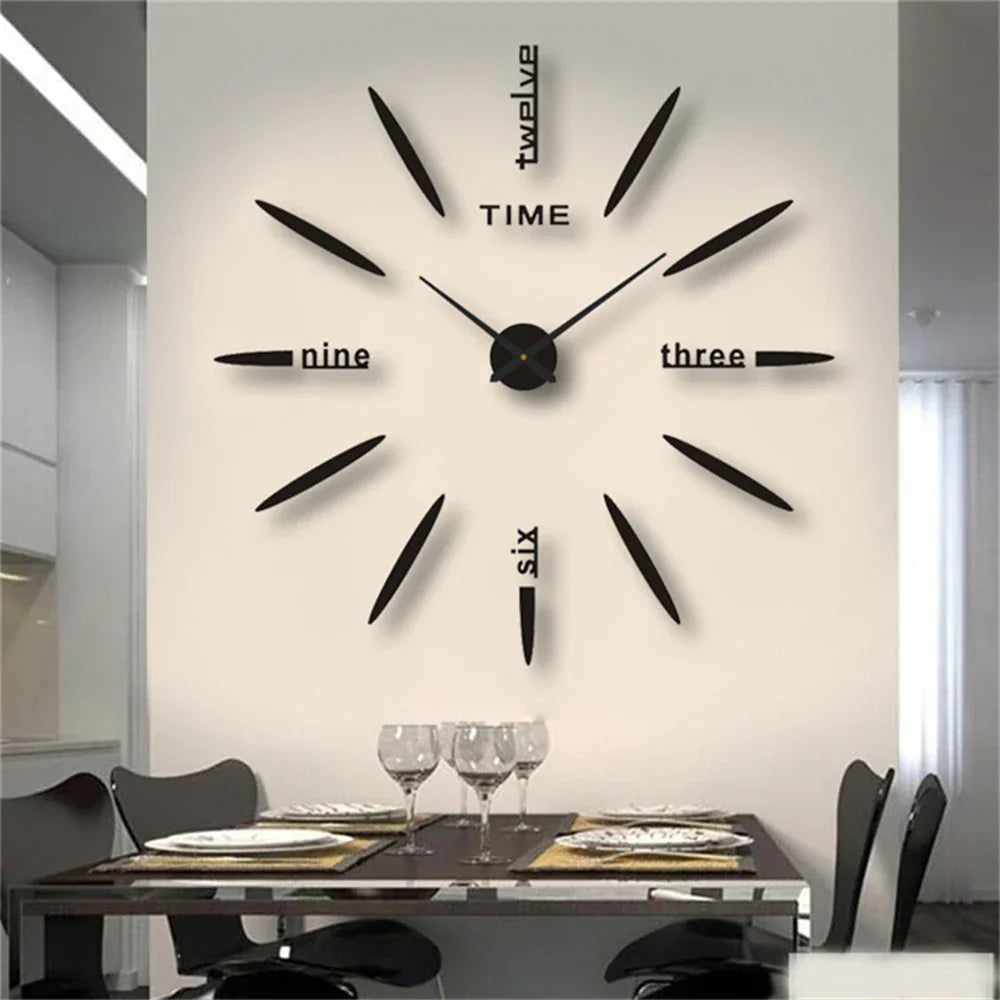 New large unique style acrylic wall clock