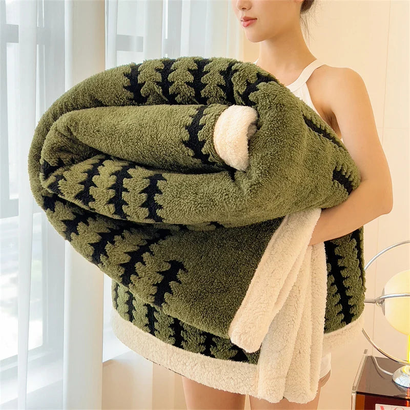Velvory | Extra Thick Cozy Blanket | Super Soft Flannel & Velvet Blanket | Skin Friendly, Fluffy & Warming | Luxury Blanket for Bed, Sofa & Travel