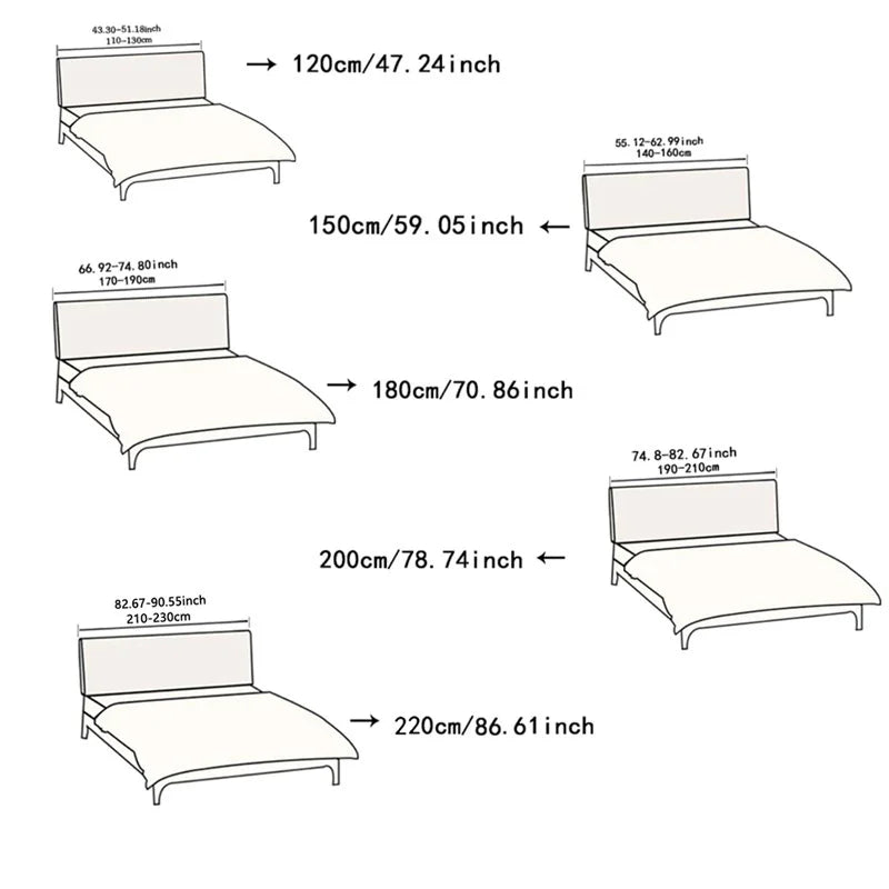 Headboard Cover SoftNest | Elastic & Washable | Polyester | Protection & Decoration