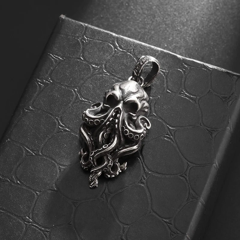Gothic Skull Octopus Tentacle Necklace