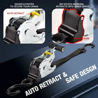 Retractable Ratchet Straps - Fast, Secure, and Tangle-Free Tie-Down Solution