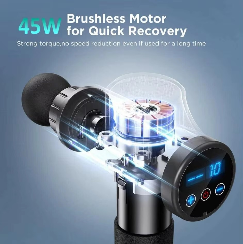 Deep Tissue Percussion Massage Gun with 30 Speeds and LCD Display