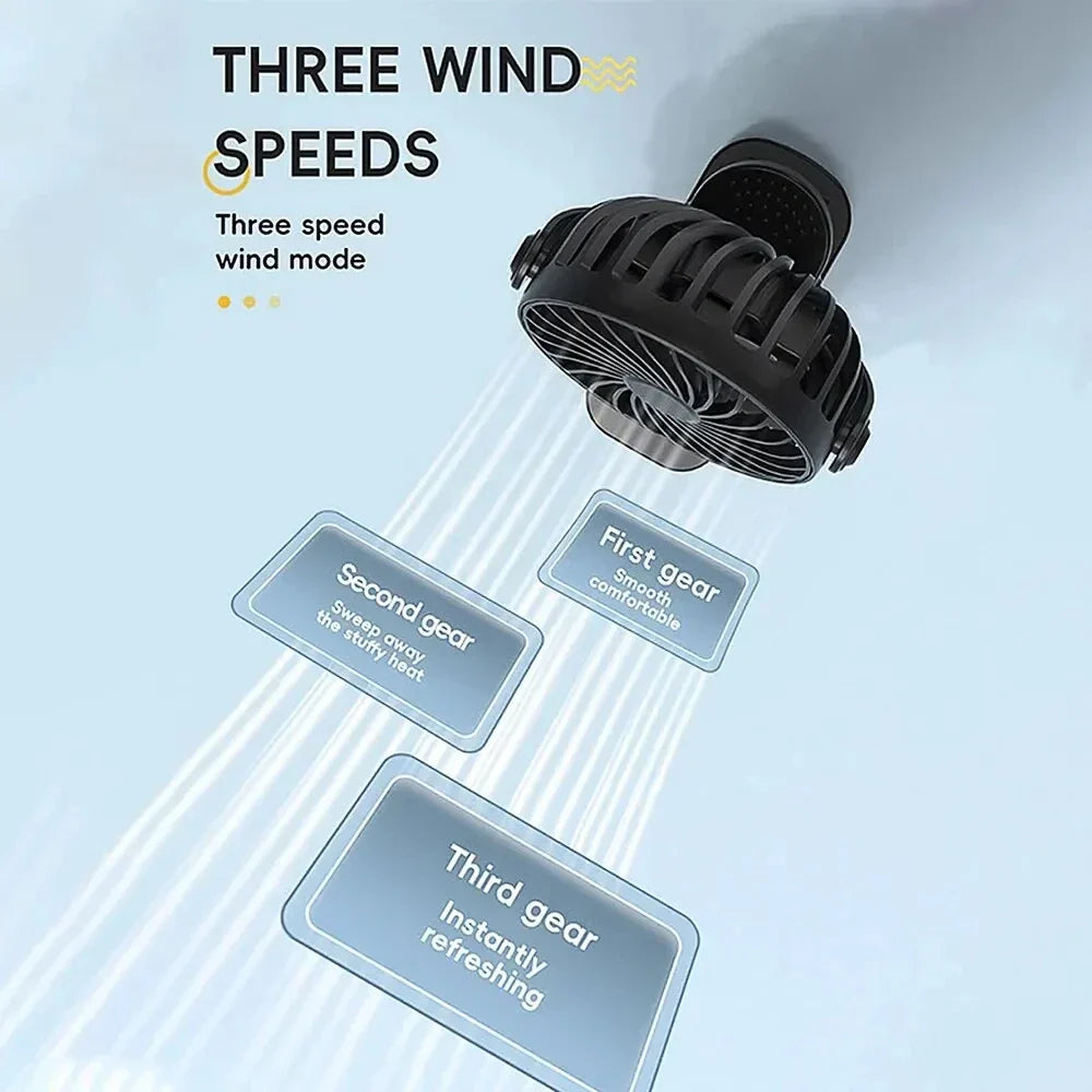 FlexiBreeze USB Fan | Rotatable, portable with 3 speeds and night light