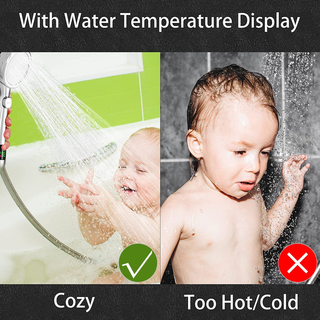 Shower head with temperature display on sale